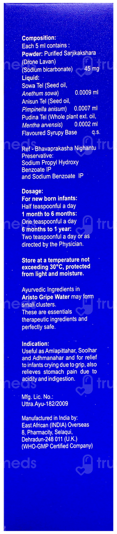 Aristo Gripe Water 150Ml
