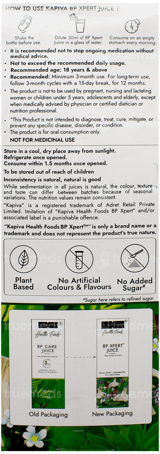 Kapiva Health Foods New & Improved Bp Xpert Juice 1 L