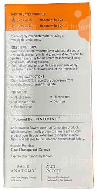 Chemist At Play 5% Ahas + Vitamin C Peach Fragrance Underarm Roll On 40Ml