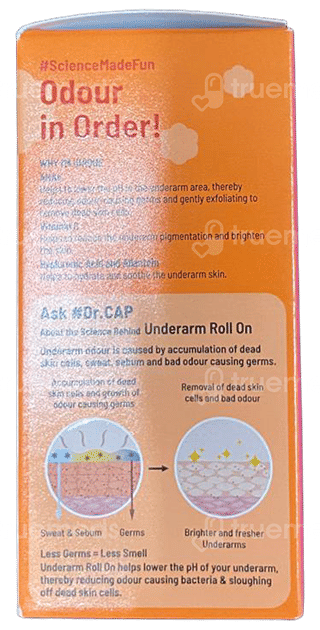 Chemist At Play 5% Ahas + Vitamin C Peach Fragrance Underarm Roll On 40Ml