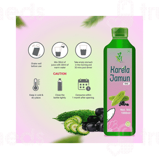Mint Veda Karela Jamun No Added Sugar Juice 1000Ml
