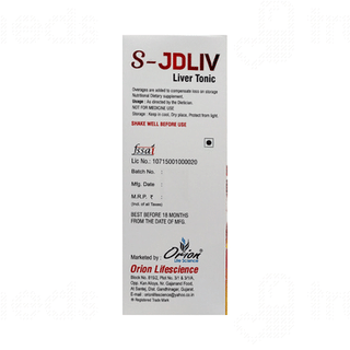 S Jdliv Sugar Free Liver Tonic 200ml