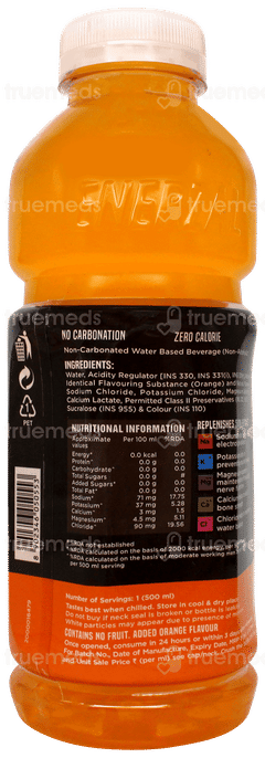 Enerzal Zero Orange Flavour Rehydration Drink 500ml
