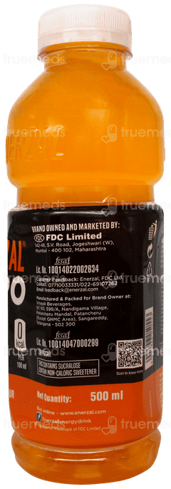 Enerzal Zero Orange Flavour Rehydration Drink 500ml