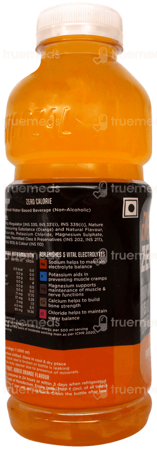 Enerzal Zero Orange Flavour Rehydration Drink 500ml