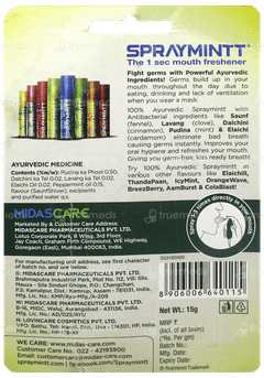 Spraymintt Saunfshiver Sugar Free Mouth Freshener Spray 15Gm