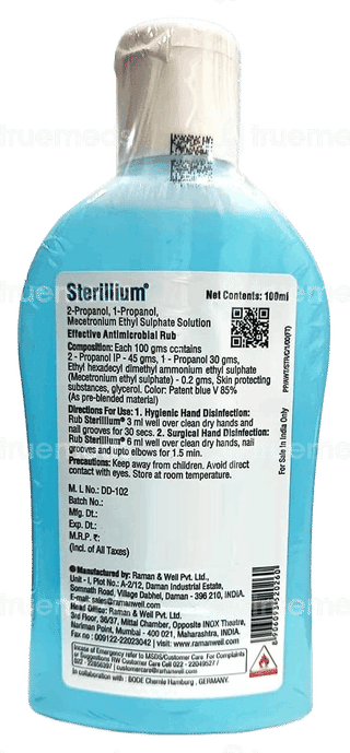 Sterillium Rub In Hand Disinfectant 100Ml