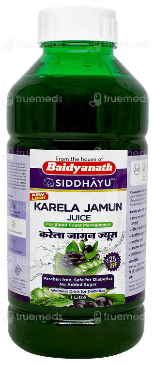 Baidyanath Karela Jamun No Added Sugar Juice 1litre