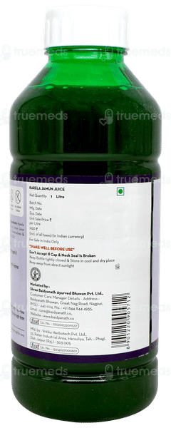 Baidyanath Karela Jamun No Added Sugar Juice 1litre