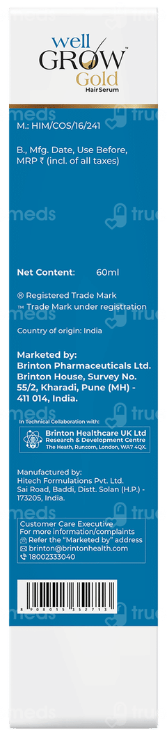 Brinton Well Grow Gold Hair Serum 60ml