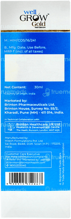 Brinton Well Grow Gold Hair Serum 30ml