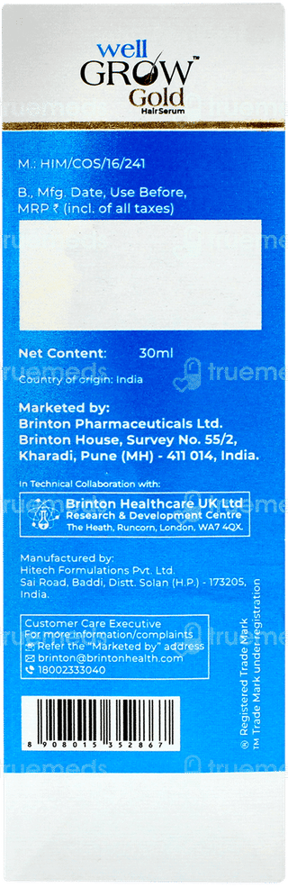 Brinton Well Grow Gold Hair Serum 30ml