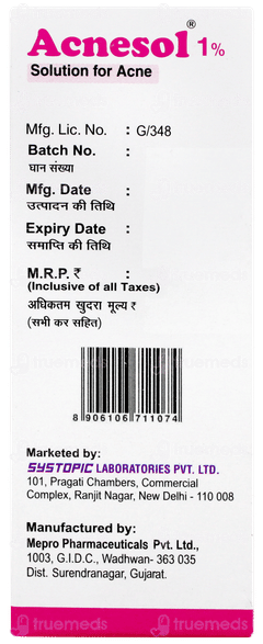 Acnesol 1% Solution 25ml Acnesol 1% Solution 25ml