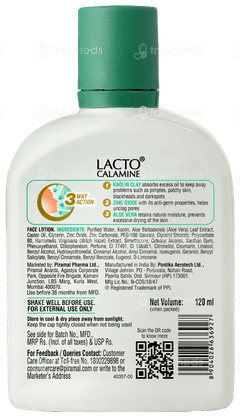Lacto Calamine With Aloe Vera Lotion 120ml Lacto Calamine With Aloe Vera Lotion 120ml