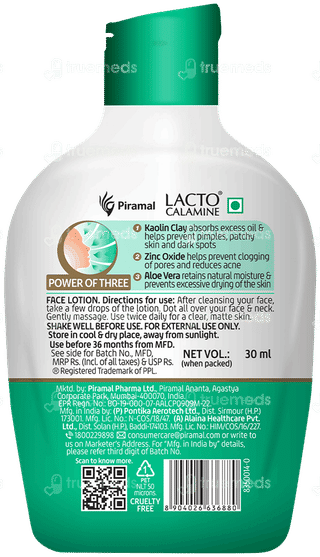 Lacto Calamine Oil Balance With Aloe Vera Lotion 30ml