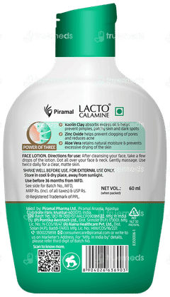 Lacto Calamine Oil Balance With Aloe Vera Lotion 60ml