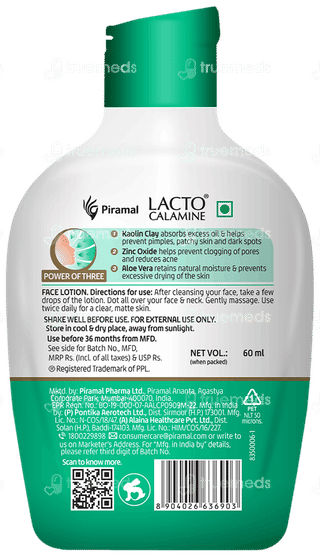 Lacto Calamine Oil Balance With Aloe Vera Lotion 60ml