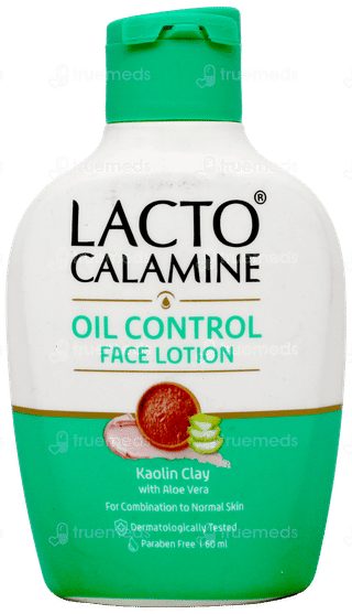 Lacto Calamine Oil Control With Kaolin + Aloe Vera Lotion 60Ml