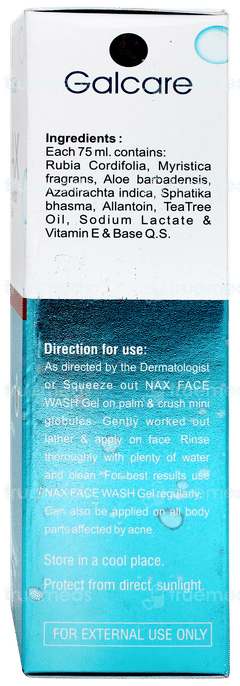 Nax Face Wash Gel 75ml Nax Face Wash Gel 75ml