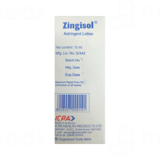 Zingisol New Astringent Lotion 15ml