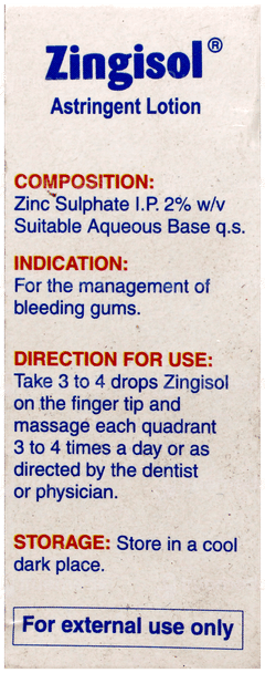 Zingisol New Astringent Lotion 15Ml
