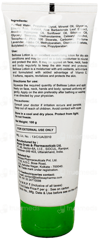 Bellissa Moisturising Lotion 100Gm