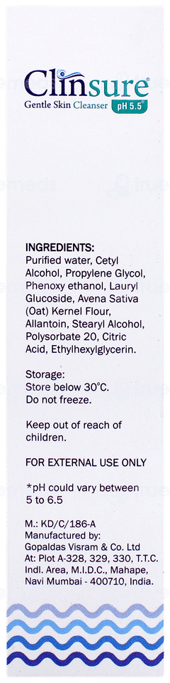 Clinsure Gentle Skin Cleanser 125ml
