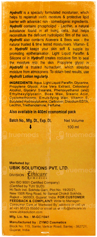 Hydrofil Emollient Lotion 100Ml