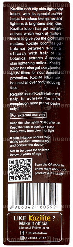Kozilite Skin Lightening & Brightening Lotion 100gm