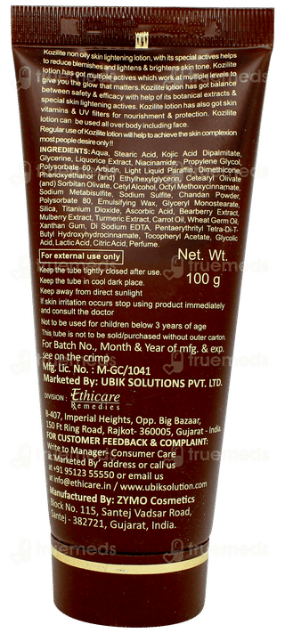 Kozilite Skin Lightening & Brightening Lotion 100gm