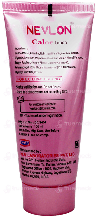 Nevlon Caloe Lotion 100Ml