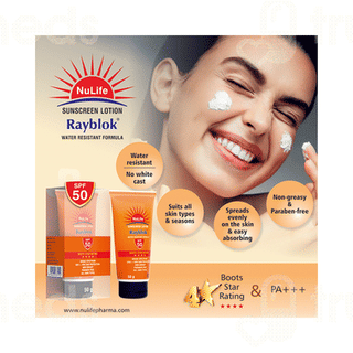Rayblok Spf 50 Sunscreen Lotion 50Gm