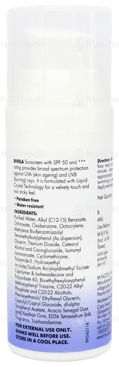 Rivela Spf 50 Sunscreen Lotion 50ml