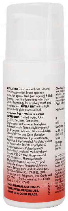 Rivela Tint Spf 50 Sunscreen Lotion 50ml