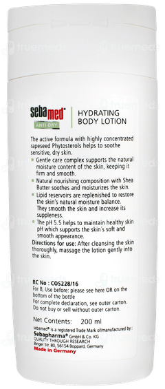 Sebamed Anti Dry Hydrating Lotion 200ml