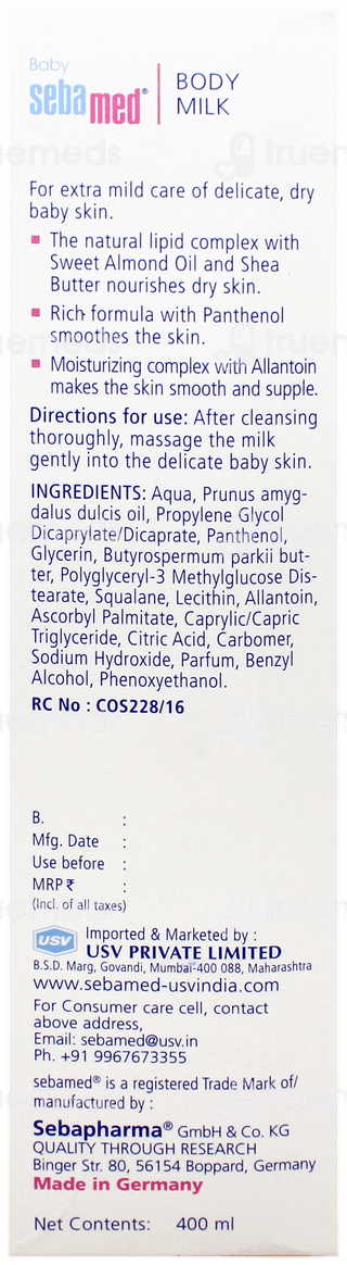Sebamed Baby Body Milk 400Ml