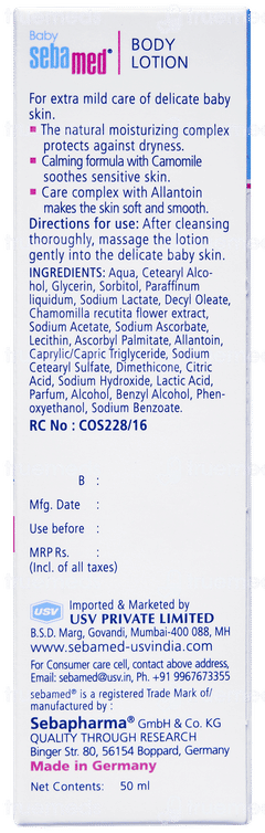 Sebamed Baby With Camomile Body Lotion 50ml