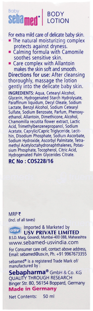 Sebamed Baby With Camomile Body Lotion 50Ml