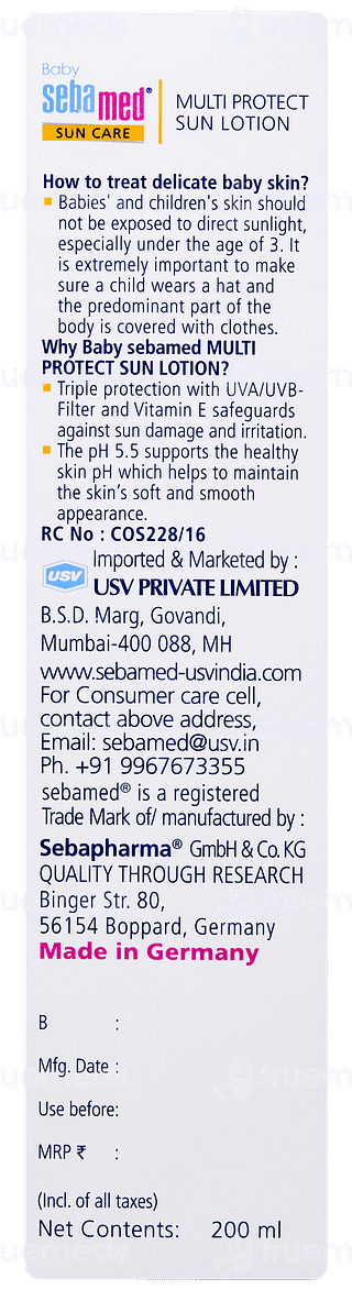 Sebamed Baby Sun Care 50+ Very High Multi Protect Sun Lotion 200ml