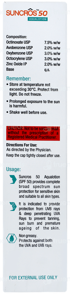 Suncros 50 Aqua Lotion 60ml