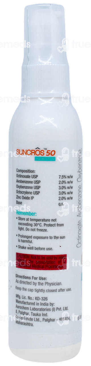 Suncros 50 Spf 50 Aqual Lotion 60ml