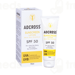 Adcross Spf 50 Pa+++ Sunscreen Lotion 75Ml