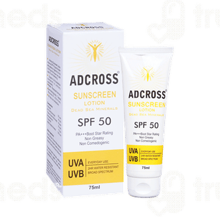 Adcross Spf 50 Pa+++ Sunscreen Lotion 75Ml