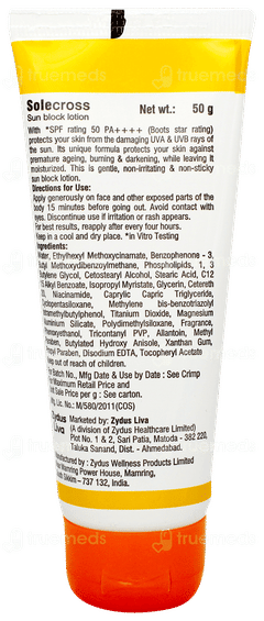 Solecross Spf 50 Pa++++ Sun Block Lotion 50gm
