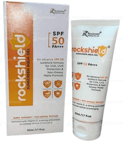 Rockshield Spf 50 Pa+++ Sunscreen Aqua Gel 50Ml