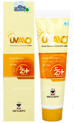 Uvavo Spf 25+ Pa+++ Broad Spectrum Sunscreen Lotion 30Gm Uvavo Spf 25+ Pa+++ Broad Spectrum Sunscreen Lotion 30Gm