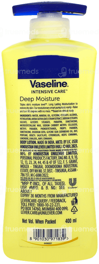 Vaseline Intensive Care Deep Moisture Body Lotion 400ml
