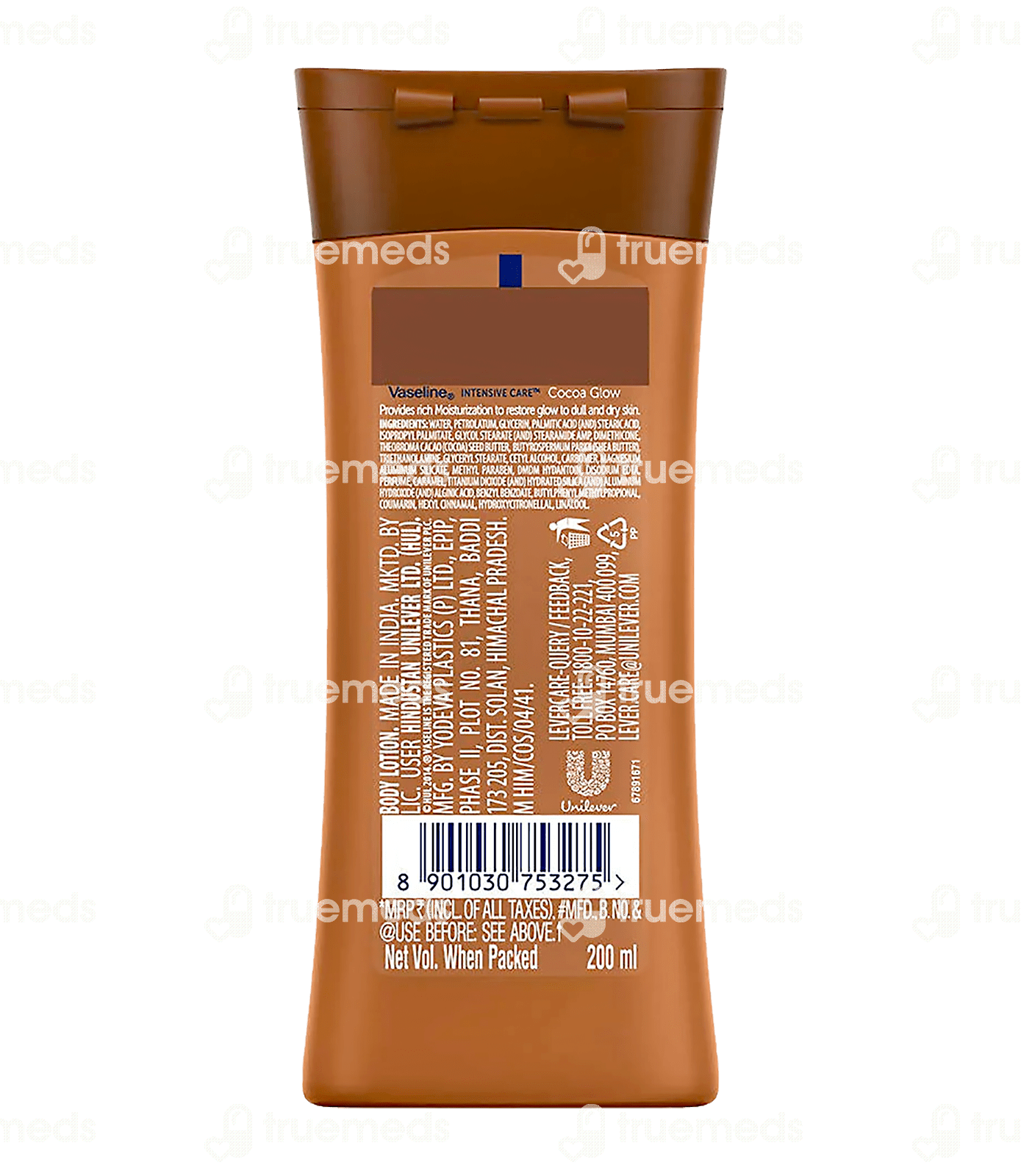 Vaseline Intensive Care Body Lotion Cocoa Glow 200 Ml Uses, Side