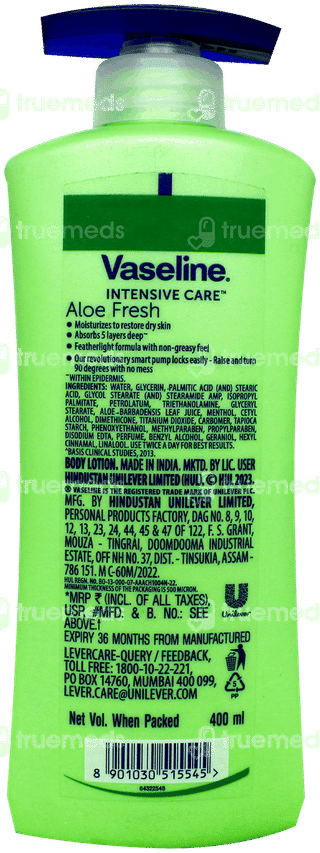 Vaseline Intensive Care Aloe Fresh Lotion 400Ml