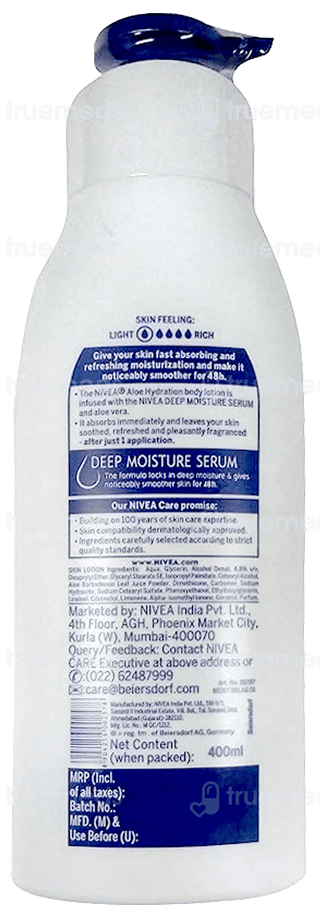 Nivea Aloe Hydration Normal Skin Body Lotion 400Ml